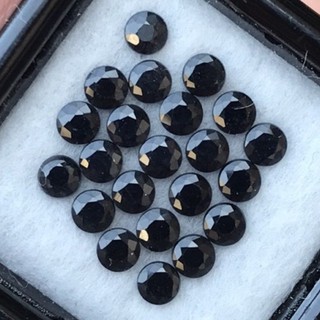 22pcs Lot 3.30ct พลอยแบล็คสปิเนล แอฟริกา 3mm