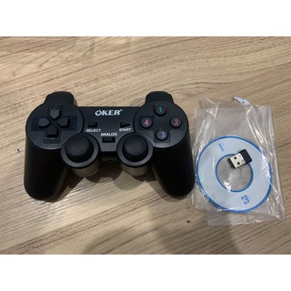 OKER W76 Gaming Joy Controller Wireless จอยเกมมิ่งไร้สาย สำหรับ PC/PS3