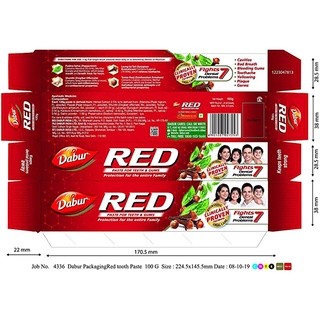 💥 ยาสีฟันดาบูร์ 💥 RED DABUR  100g ฟันพุ กลิ่นปาก หินปูน ฟันเหลือง ดับกลิ่นสุราและบุหรี