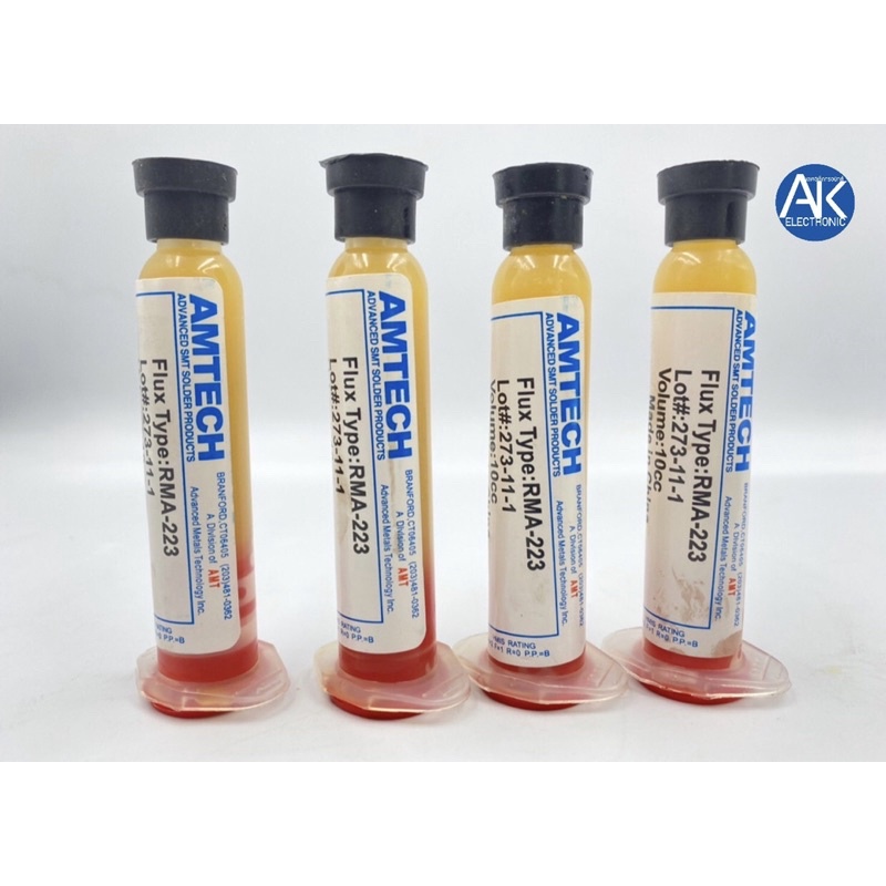 1 หลอด น้ำยาบัดกรี น้ำยาฟลั๊ก FLUX AMTECH ฟลั๊กแท้ หลอด อย่างดี ฟลั๊กเชื่อม