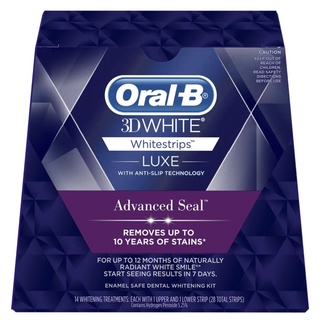 Oral-B แผ่นฟอกฟันขาว White Luxe Advanced Seal เพื่อฟันขาว เพราะรอยยิ้มสวยรอไม่ได้