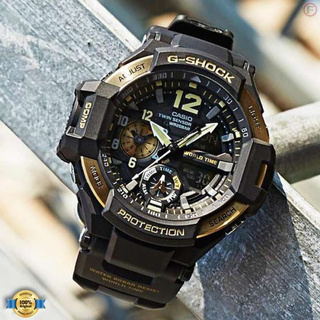 Win Watch Shop นาฬิกา Casio GShock รุ่น GA11009GDRGRAVITY MASTER นาฬิกาข้อมือผู้ชาย สายเรซิ่นสีดำ ทองประกัน CMG  ปีเต็ม