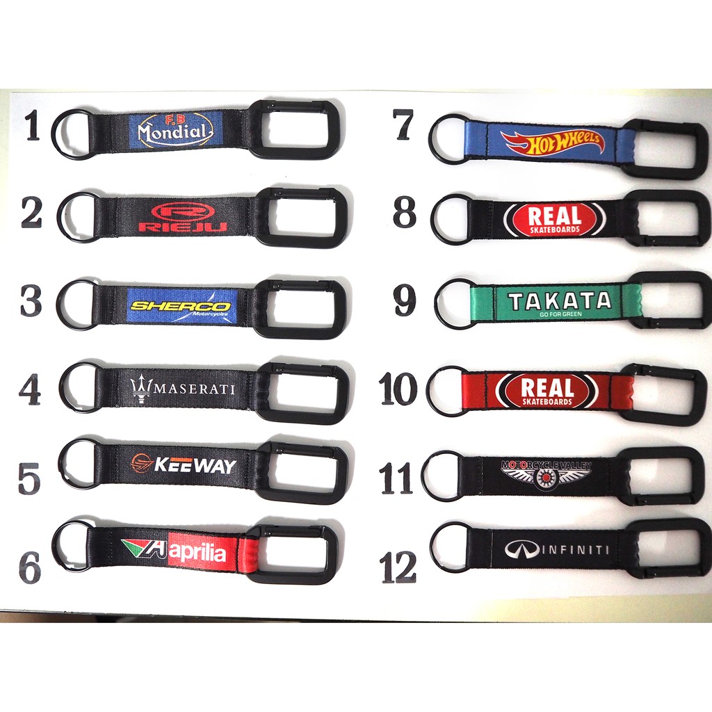พวงกุญแจผ้า REIJU F.B Mondial Sherco Maserati aprilla Hot Wheels Real Skatesboards TAKATA MOTORCYCLES VALLEY Infiniti