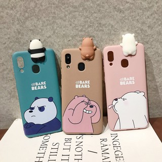 เคส OPPO A91 A83 A77 A71 A57 A39 F11 F1S Reno3 Reno Realme 6 5 5i 3 C3 C2 C1 OPPOA83 OPPOA71 OPPOA57 OPPOF1S OPPOF11 Pro 2020 3D Cartoon Cute Bear TPU Soft Case Cover+Bear Doll