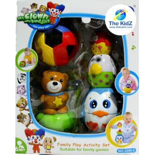 Family play activity set 🎉: Mr.clown and buddies