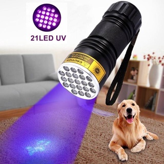 ไฟฉายยูวี AloneFire UV 21 LED Aluminium Invisible Blacklight Ink Marker UV Ultra Violet Flashlight