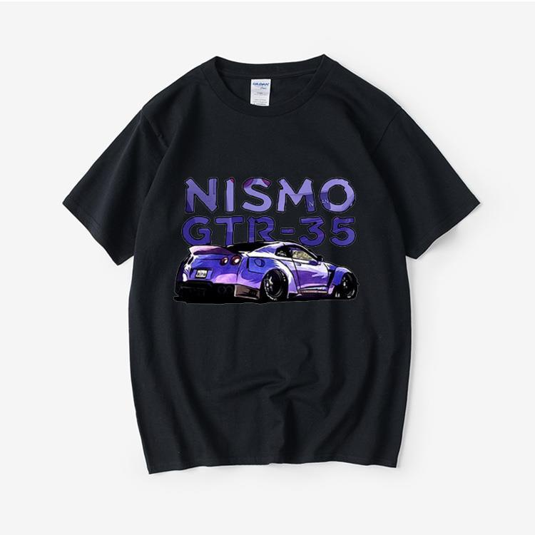 เสื้อยืดผู้ชาย Nissan GTR35 ตัวกว้าง nismo sports car modified car เป็นเสื้อ 2JDMT แขนสั้นเสื้อผ้าอินเทรนด์สำหรับบุรุษแล