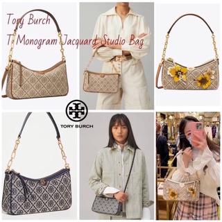 💕Tory burch T Monogram Jacquard Studio Bag 🔥