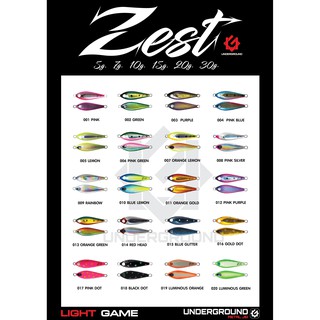 อุปกรณ์ตกปลา เหยื่อจิ๊ก Zest 20g. 30g.