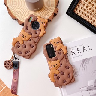 🔥พร้อมสต็อค🔥Huawei Mate30 Mate30Pro Mate40 Mate40pro P30 P30Pro P40 P40Pro Nova5 Nova6 Nova7 Nova7Pro Nova7SE Fashionable And Cute Cookie Bear Mobile Phone Case