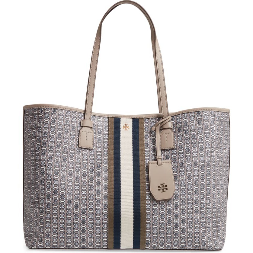 ของแท้ รุ่นใหม่ สินค้าชอป Tory Burch Gemini Link Canvas Tote  พร้อมส่ง