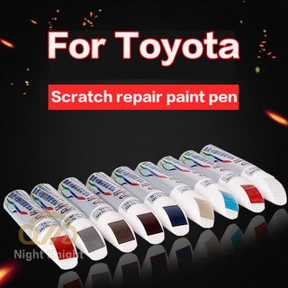 FOR Toyota ซ่อมรถ Scratch ตัวแทนสัมผัสปากกา Car Care Scratch Remover ล้างสีกันน้ำการดูแลรถยนต์ซ่อมเติมสีเครื่องมือปากกา For Toyota Camry Altis Vigo Fortuner CHR Vios Yaris Ativ Hilux REVO Avanza sienta hiace commuter innova Fortuner