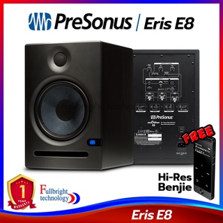 PreSonus Eris E8 (Pair/ต่อคู่) 8″ Active Studio Monitor รับประกันศูนย์ไทย 1 ปี แถมฟรี! เครื่องเล่น Hi-Res Benjie