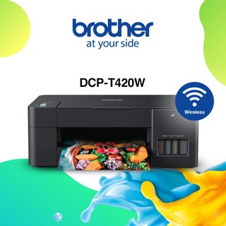 เครื่องปริ้นเตอร์ Brother DCP-T420w มี-Wifi  Print /Scan /Copy+พร้อมหมึกสูตรกันน้ำ 1 ชุด กันน้ำ ทนแดด พิมพ์ฉลากสินค้าได้