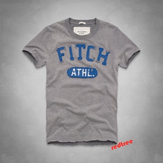 [S-5XL]Abercrombie เสื้อยืด คอกลม แขนสั้น ผ้าฝ้าย สําหรับผู้ชาย