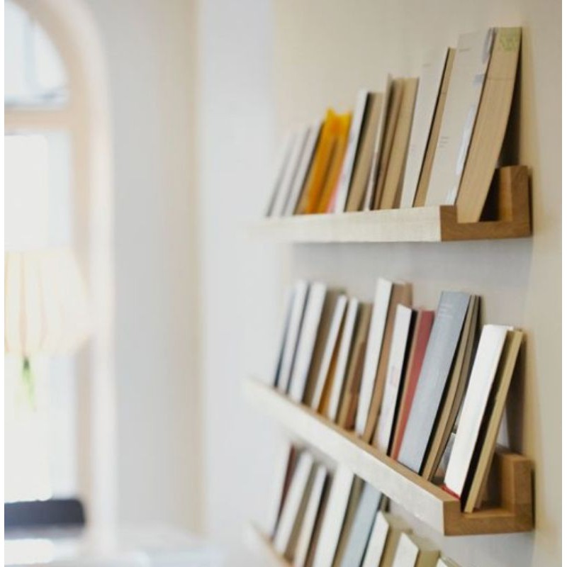 BOOKSHELF PHOTO RACK WALL RACK TEAK PHOTO LEDGE SHELF SIMPLE RACK