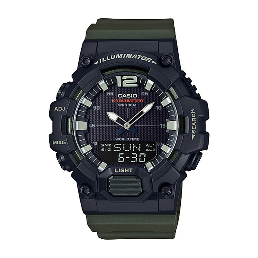Casio Standard นาฬิกาข้อมือผู้ชาย สายเรซิน รุ่น  HDC-700,HDC-700-3A,HDC-700-3AVDF - สีเขียว