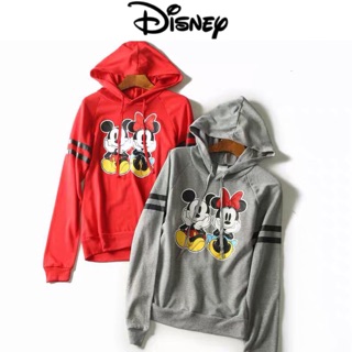 เสื้อสเวตเตอร์ ฮู้ด กันหนาว ลาย Mickey&amp;Minnie  🍂งาน✨DISNEY✨Japan (TS038)