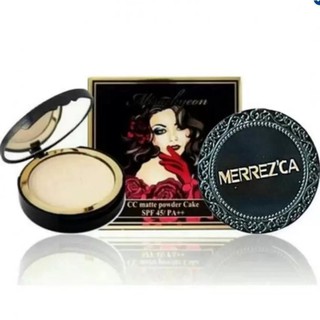 Merrezca CC Matte Powder Cake SPF45 PA++ #21 Light Nude ผิวขาว