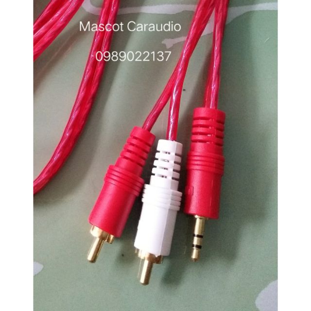 🔊สายสัญญานเสียง ต่อปรีกับโทรศัพท์ ยาว1.5-10 เมตร 3.5มม.2RCA คละสีใส