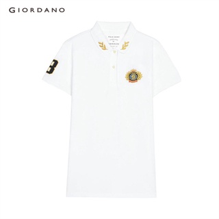 GIORDANO เสื้อโปโลผู้หญิง Women Courage embroidery polo 05310322