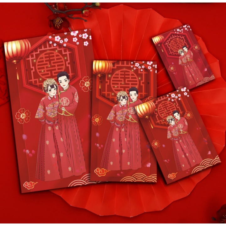 ซองแต่งงาน ซองงานแต่ง ซองอั่งเปา ซองซังฮี้ 1 แพค 10 ซอง - รูปที่ 3