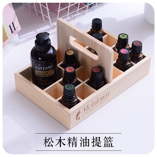 Doterra ตะกร้าไม้ สําหรับใส่น้ํามันหอมระเหย 21 ช่อง