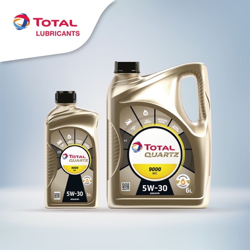 น้ำมันเครื่อง Total Quartz Diesel 9000 NFC 5W-30 สังเคราะห์แท้พรีเมี่ยม 6+1 ลิตร (ดีเซล)
