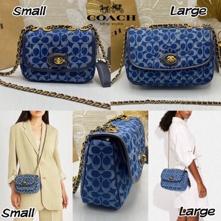 Coach Pillow Madison Shoulder Bag In Signature Denim With Quilting