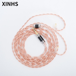 XINHS 4 strands single crystal copper cross braided headset upgrade cable