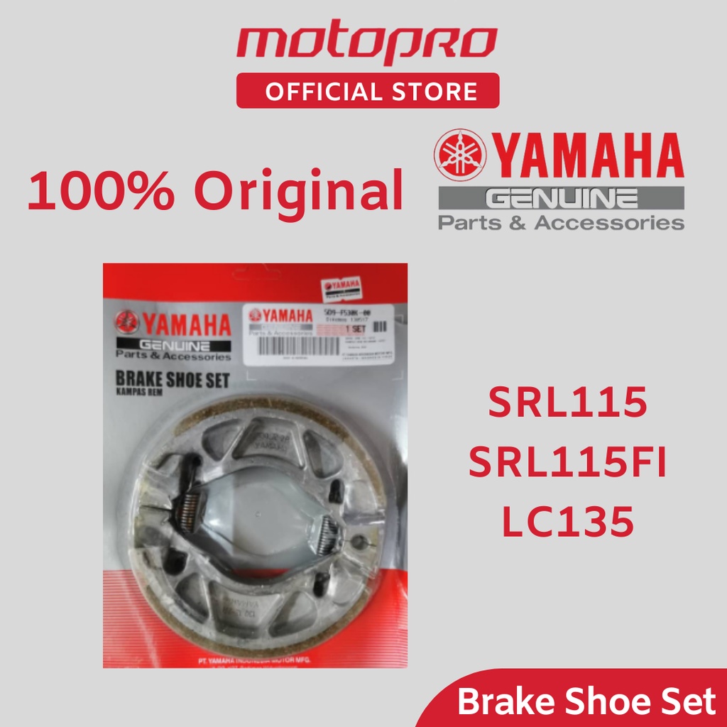 YAMAHA ชุดรองเท้าเบรกหลังมอเตอร์รถจักรยานยนต์ SRL115 SRL115FI LC135 LC V1 V2 V3 V4 135 SRL 115 Fi FZ