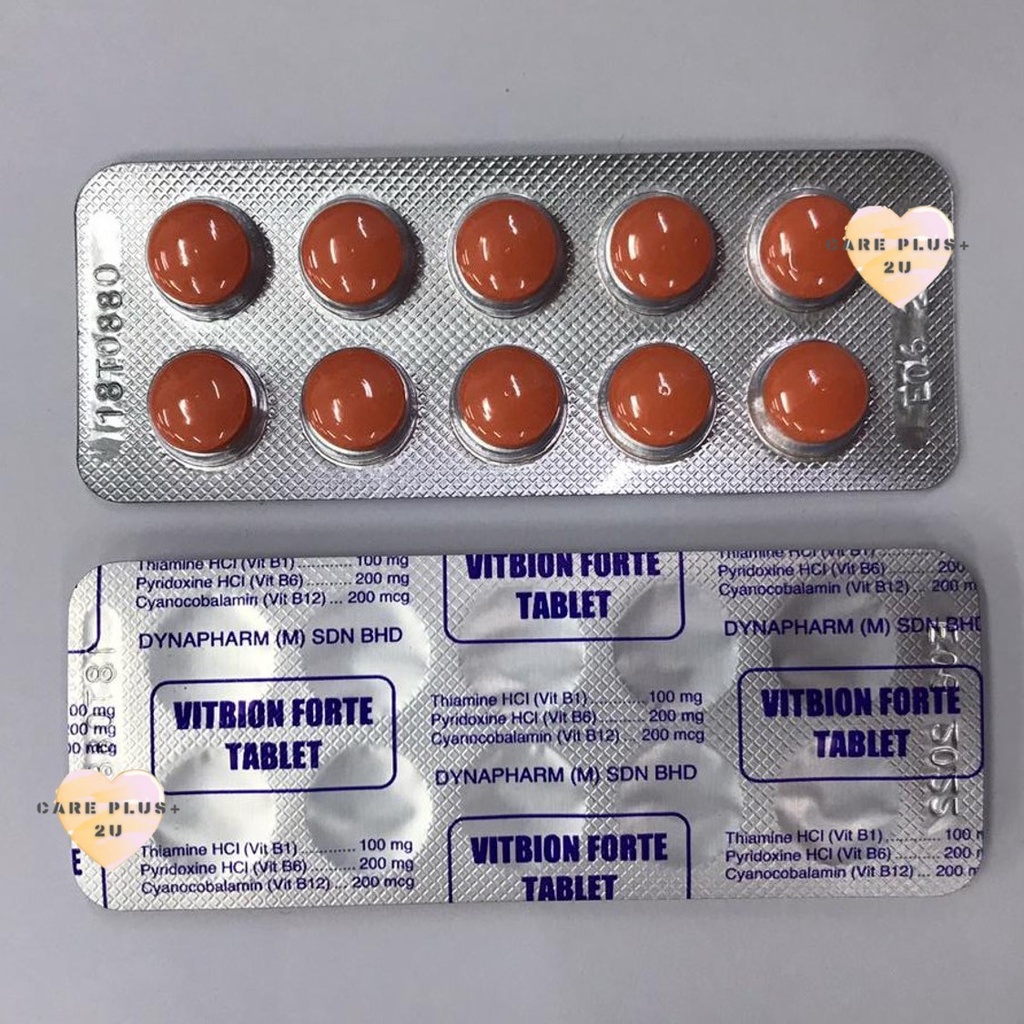 Vitbion FORTE [วิตามินบี 1,B6,B12] แท็บเล็ต (10s/strip)