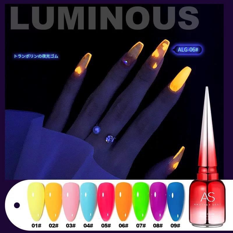 ASฝาแหลม ALG สีเจลเรืองแสงในที่มืด สีสดใส สวยมาก ต้องอบ / ASฝาแหลม