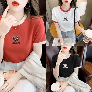 สินค้าพร้อมส่ง เสื้อยืดสีพื้นจั้มแขน สุดน่ารักสำหรับผู้หญิงDMN14