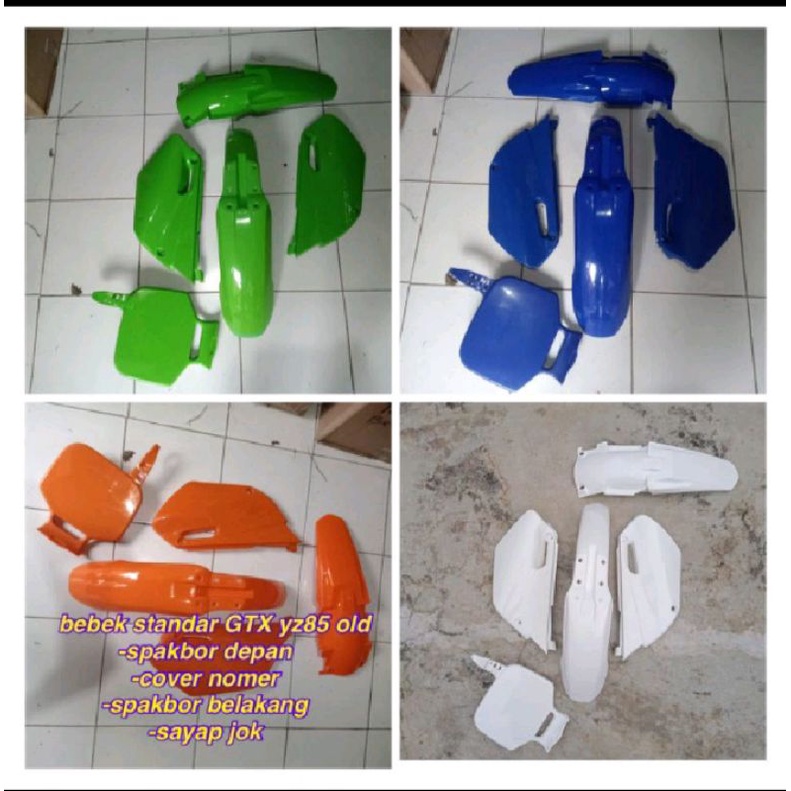 BODY SET GTX YZ 85 OLD COVER BEBEK STANDARD YZ 85 เก่า -B 4 รายการบังโคลนหลัง yz 85 แผงด้านข้าง yz 8