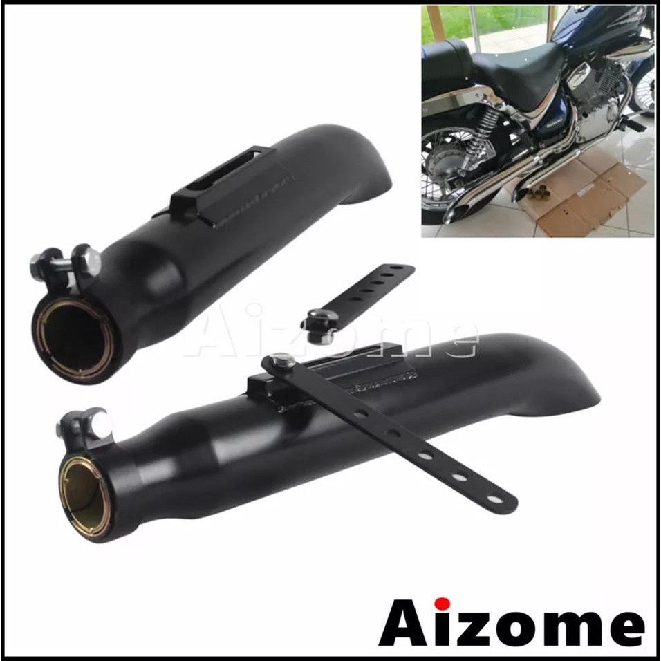 รถจักรยานยนต์ไอเสียระบบ 35-45 มม.เฉือนตัดท่อไอเสีย Cafe Racer Silencer Mufflers สําหรับ Harley Chap