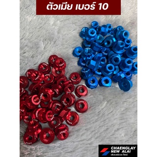 น็อต POSH พอช น็อตแต่ง ตัวเมีย เบอร์ 10 มีเนียม/เบา