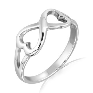 MachuSilver แหวนเงินแท้ 925 Sterling Silver ลายหัวใจ อินฟินิตี้ พร้อมถุงกำมะหยี่