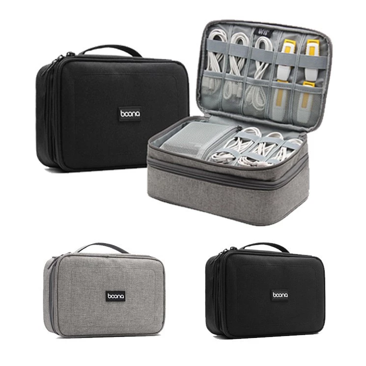 Organizer Bag กระเป๋าจัดเก็บสายชาร์จ แกดเจ็ต และอุปกรณ์ไอที ดีไซน์พรีเมียม ขนาดพกพา กันกระแทก กันน้ำ เหมาะสำหรับเดินทาง thumbnail 8