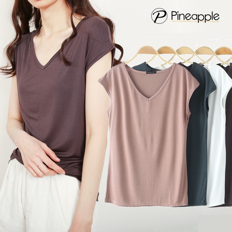 1906 เสื้อยืดหญิง (8สี 4ไซส์) สีพื้น ผ้า Modal แขนกุด Modal sleeveless T-shirt