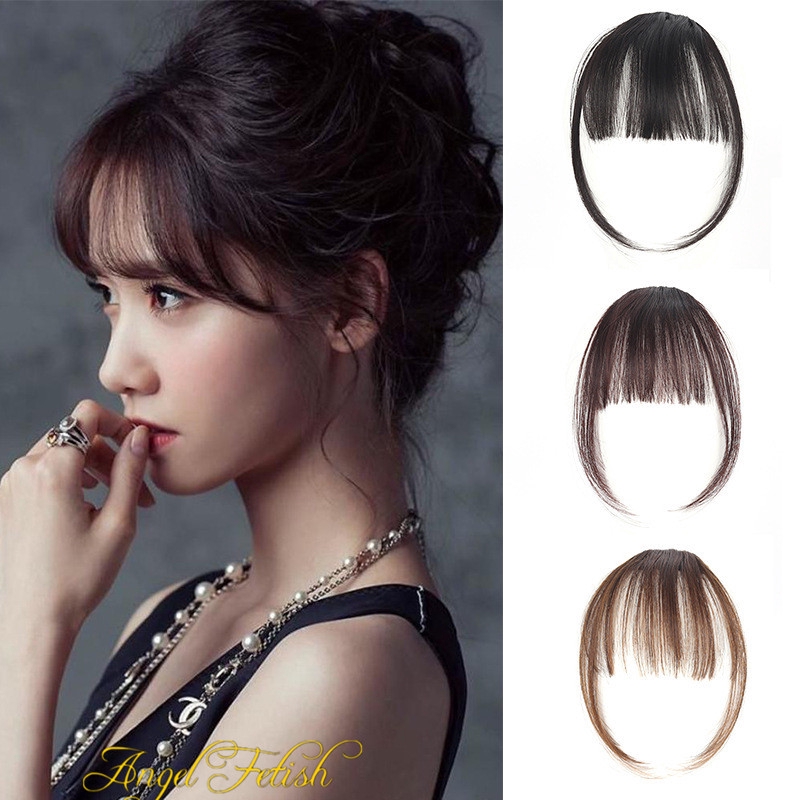 พร้อมส่ง พร้อมส่ง แฮร์พีช หน้าม้า ซีทรู สไตล์เกาหลี