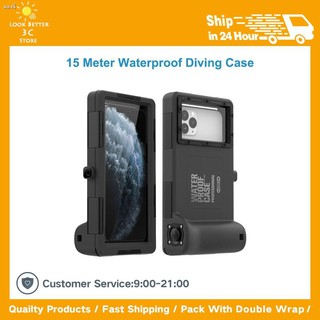 【2020 Newest】Professional Diving Phone Case Underwater Coque 15 Meter Waterproof Depth Hard Cover Camera For Samsung