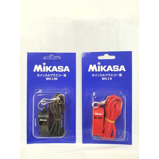 นกหวีด Mikasa รุ่น WH-2 ของแท้ 100%  มีให้เลือก สี ดำ/แดง   1 ชิ้น