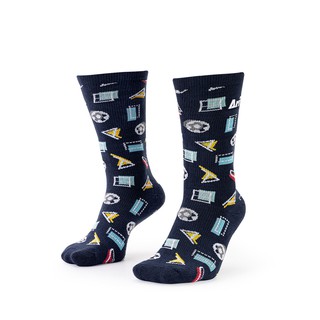 ARI FOOTBALL GEEK CREW SOCKS - NAVY/NAVY/WHITE ถุงเท้าครึ่งแข้ง อาริ ฟุตบอล กีค สีกรมท่า