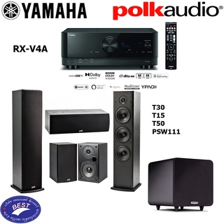 Yamaha RX-V4A+Polk T50 T30 T15 PSW111 (5.1Ch)