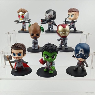 โมเดลตุ๊กตา Marvel The Avengers Action Figure Spiderman Iron Man Hulk Thor เหมาะกับของขวัญ ของเล่นสําหรับเด็ก จํานวน 8 ชิ้น