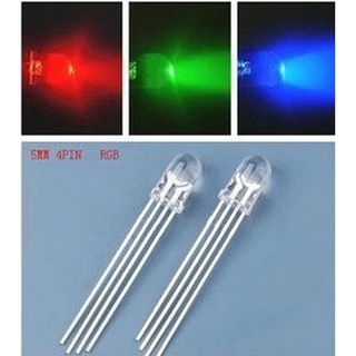 RGB 5 mm led Common Anode จำนวน 3 หลอด (ขาร่วมใช้ไฟบวก)