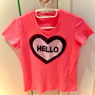 เสื้อยืดเด็กผู้หญิง แบรนด์ F.O.F. Kids เสื้อปักเลื่อมHello