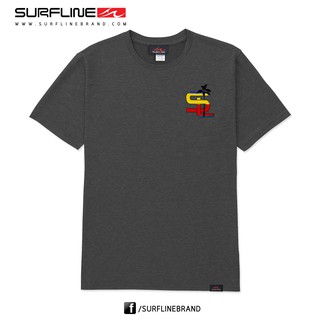 เสื้อยืดชาย Men T-Shirt - SL05149 - สีเทาดำ (Surfline)