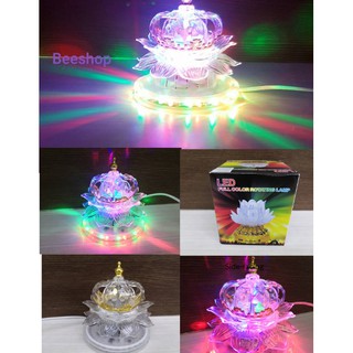 โคมไฟหมุนปาร์ตี้ ทรงบัว โคมไฟ LED FULL COLOR ROTATING LAMP ไฟประดับห้อง หลากสี หมุนได้ เหมาะสำหรับงานปาร์ตี้ งานเทศกาล ร